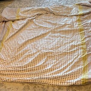 Crate & Barrel Genevieve Bennett Cotton Printed Dot Duvet Cover Queen